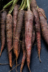 Bunch of purple carrot
