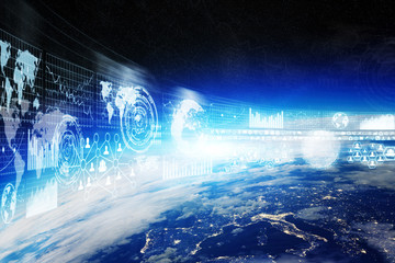 Global network and data exchange over the world