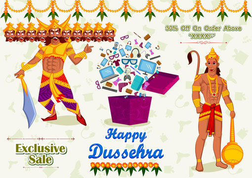 Ravana offering Happy Dussehra Sale