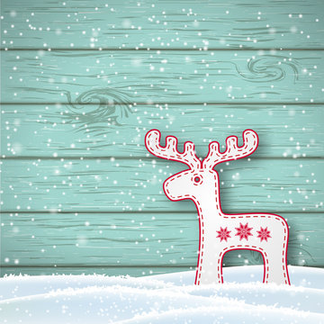 Christmas motive in scandinavian style, illustration