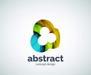 Vector abstruse shape logo template