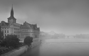 Morning fog in Prague