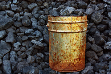 Naklejka premium Bucket coal