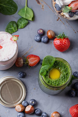 Strawberry and Spinach Smoothies
