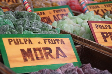 handmade sweets in a medieval market