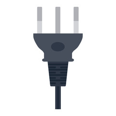 Electric outlet illustration on white background. Energy socket electrical outlet plug appliance interior icon. Wire cable cord connection electrical outlet plug