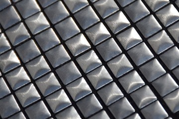 Quadratische silberne Metallnieten