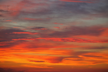 Beautiful blood red sunset