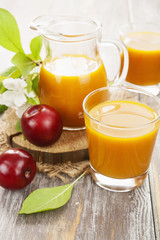 Fresh plum juice