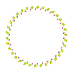 Fototapeta premium the round shape of a rose with leaves handmade isolated on white background vector design element
