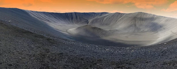 Wandaufkleber Hverfjall crater in Myvatn area, northern Iceland, panoramic view © Silvy K.