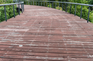 Fototapeta na wymiar Footbridge in the park