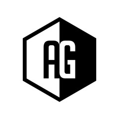 INITIAL hexsagonal HALF LOGO