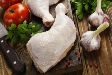 Raw chicken legs