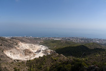 Fototapeta na wymiar paisaje de la sierra de Mijas en la provincia de Málaga, Andalucía