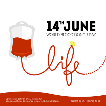 vector world blood donor day illustration