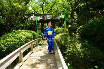 Japanese Woman Wearing Yukata