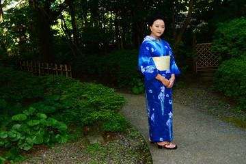 Japanese Woman Wearing Yukata