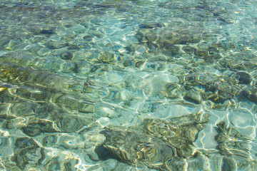 Crystal clear water of the tropical sea