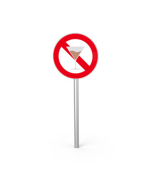 Schild mit Alkoholverbot