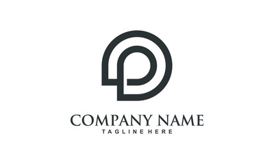 P Initial Simple Logo illustration