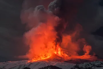 Wandaufkleber Volcano Etna eruption © Wead