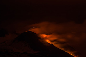 Volcano Etna eruption