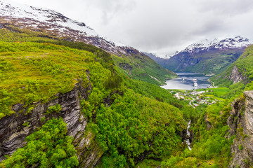 Fototapeta na wymiar Beautiful view of Geirangerfjord, Norway