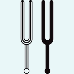 Tuning fork icon. Vector