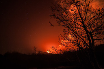 Volcano Etna eruption