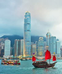 Fotobehang Hong-Kong Victoria harbor