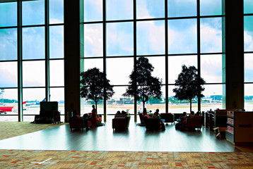 Naklejka premium Changi Airport lounge, Singapore