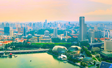 Fototapeta na wymiar Panorama of Singapore