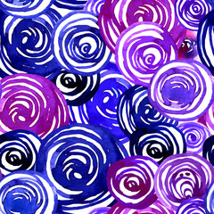 Seamless watercolor paisley pattern