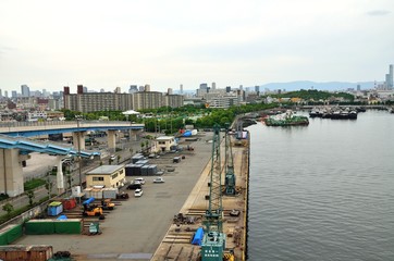 Naklejka premium 大阪港