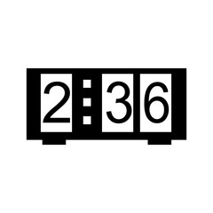 Digital clock icon. Vector illustration