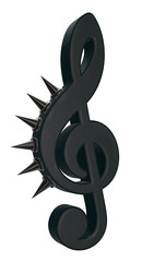 Fototapeta premium clef with prickles - 3d rendering