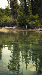 Fototapeta na wymiar Summer Reflections in Atlin Lake