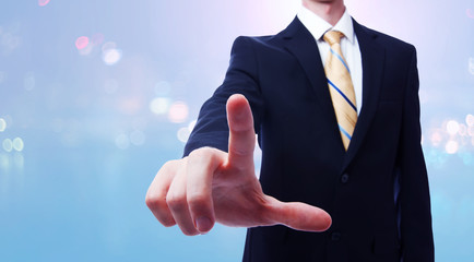 Businessman pointing to something © Tierney