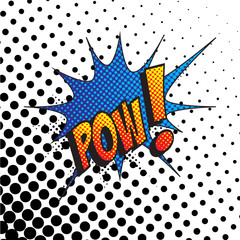 Colourful comic book style explosion vector effect