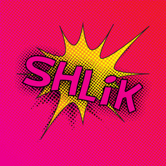 Colourful comic book style explosion vector effect