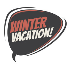 winter vacation retro cartoon balloon