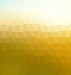 Fototapeta na wymiar Gold color geometric rumpled background. Low poly style gradient illustration. Graphic background.