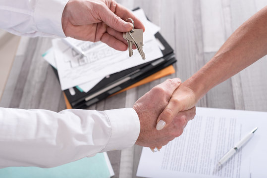Handshake in a real estate transaction