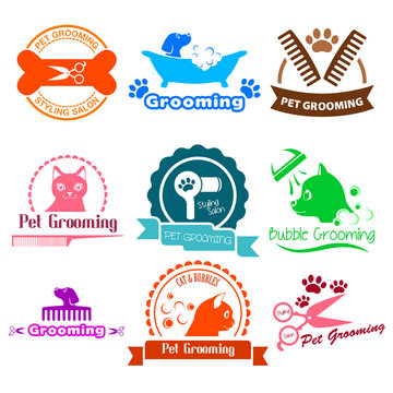 Pet Grooming Service Business Logos