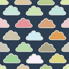 Illustration  in the form of clouds. Vector.