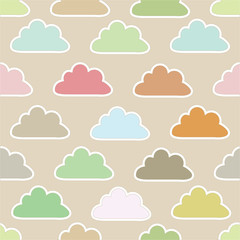 Illustration  in the form of clouds. Vector.