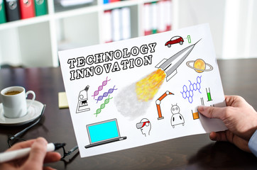 Technology innovation concept on a paper