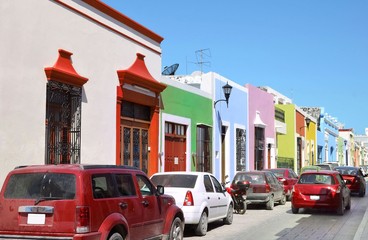 Fototapeta na wymiar Campeche City in Mexico colonial architecture