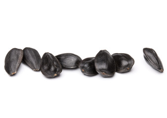 Sunflower seeds  isolated on white background close up
